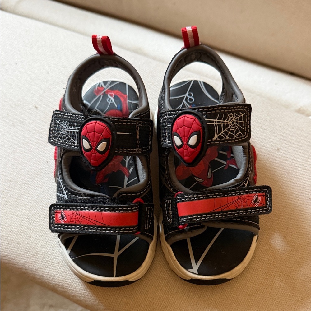 Marvel Spider-Man Black and Red Kids Sandals